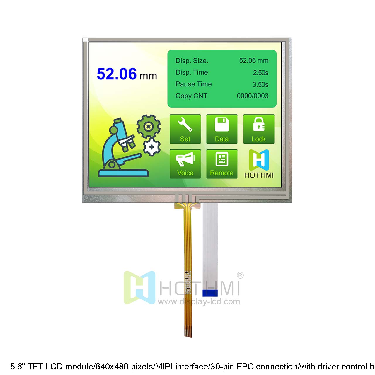 5.6 Inch TFT LCD Module | 640x480 MIPI DSI Interface