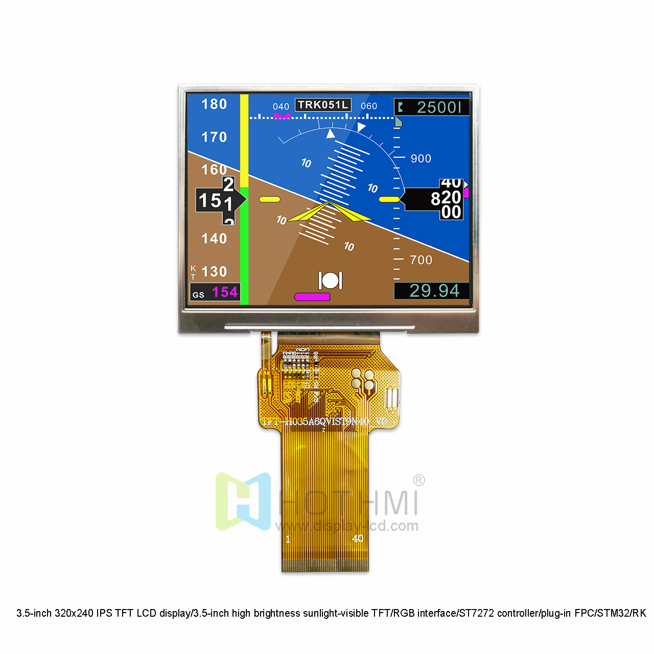 3.5" TFT LCD Display - High Brightness With 320x240 Resolution