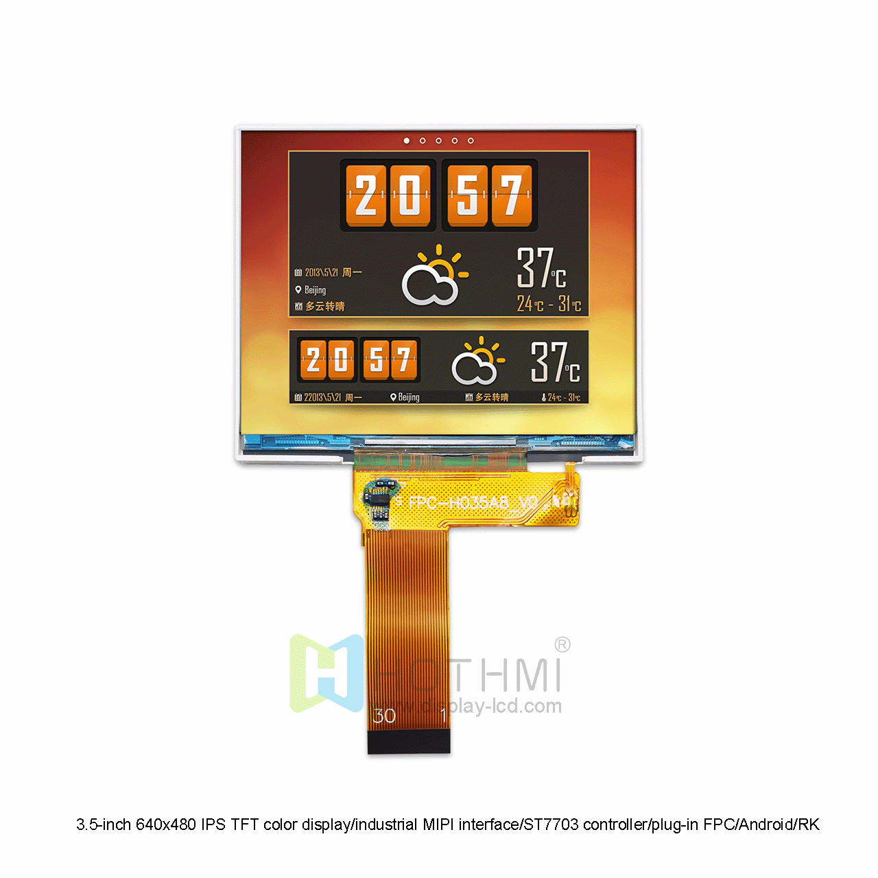 3.5 Inch 640x480  TFT Display | ST7703 Controller for Industrial