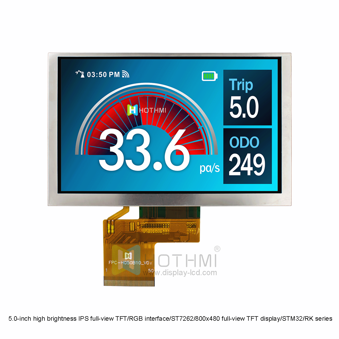 5 Inch High - Brightness TFT LCD | RGB Interface IPS Display For Industrial