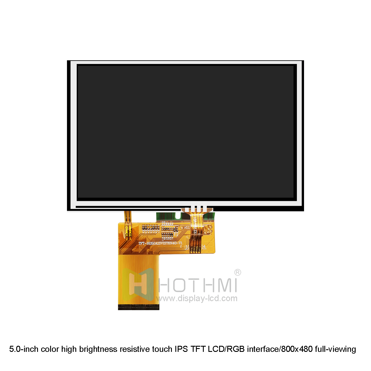 5 Inch Resistive Touchscreen TFT LCD With 800x480 Resolution