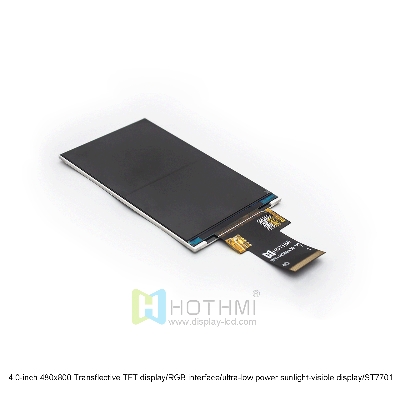4 Inch Transflective TFT LCD Display - 480x800 Resolution - ST7701 Controller
