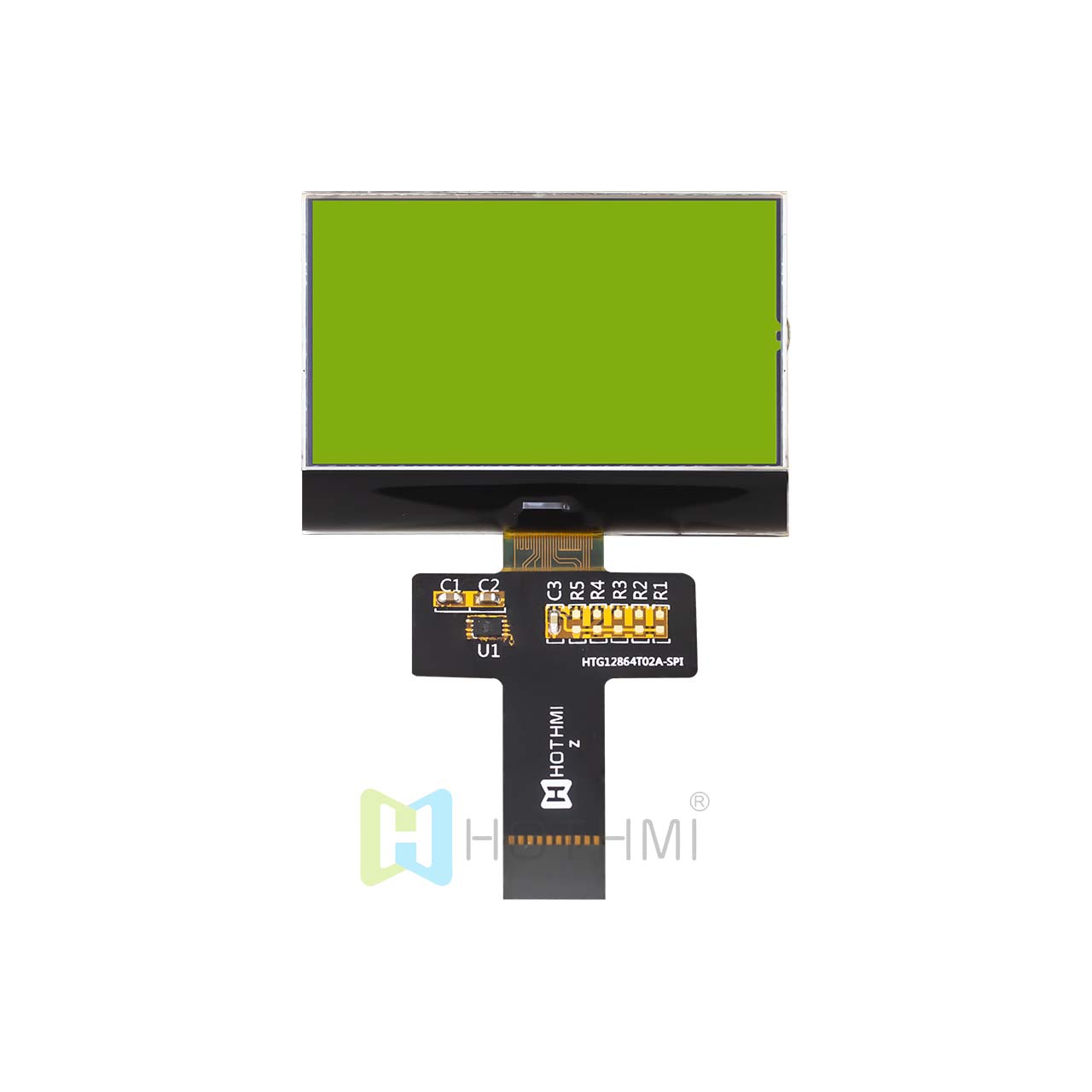 Graphic COG LCD 2.2" 128x64 | STN+Yellow-Green Backlight | SPI | ST7567 | Arduino