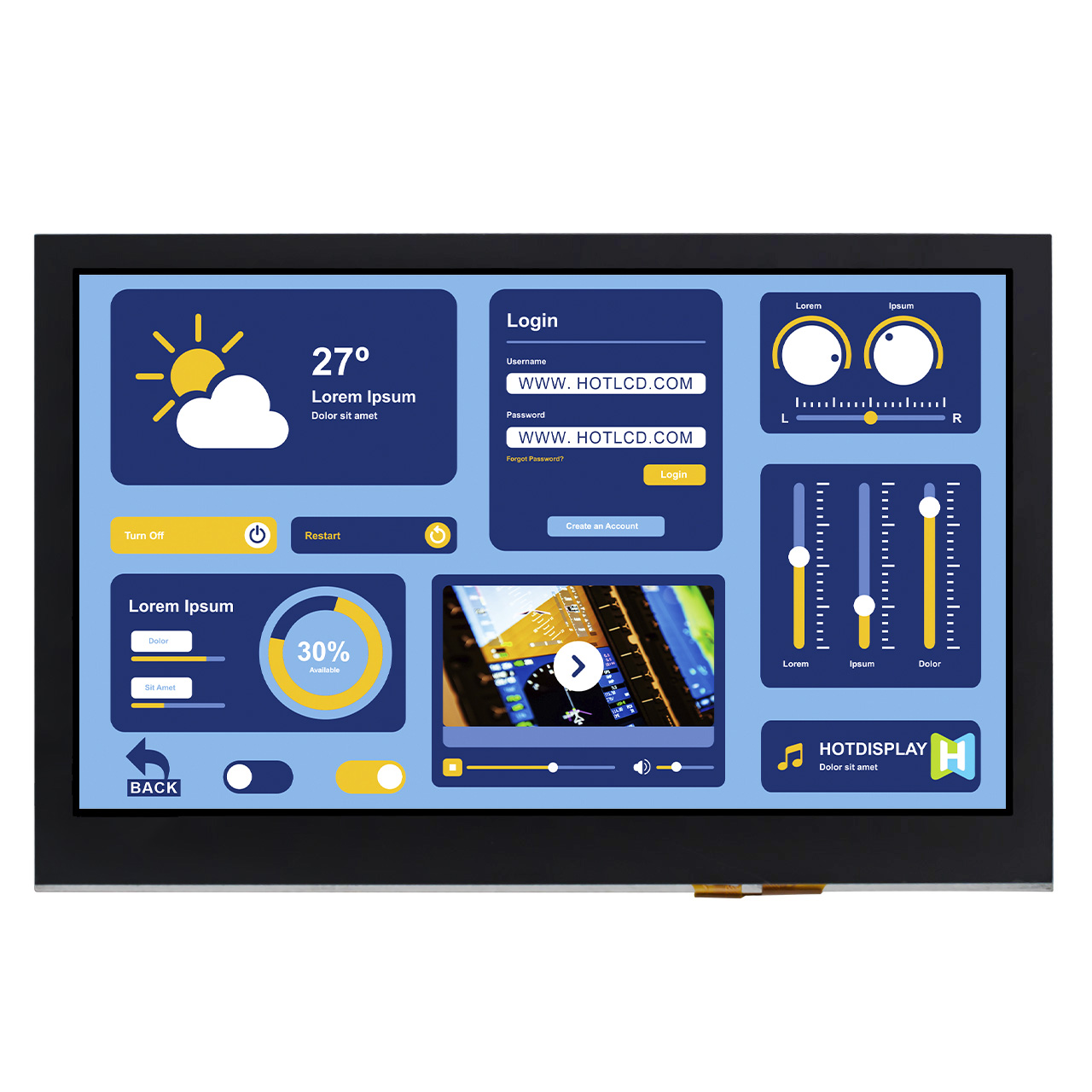5 Inch Capacitive Touch Screen Display | 480x272 TFT LCD Module NV3041 for Industrial