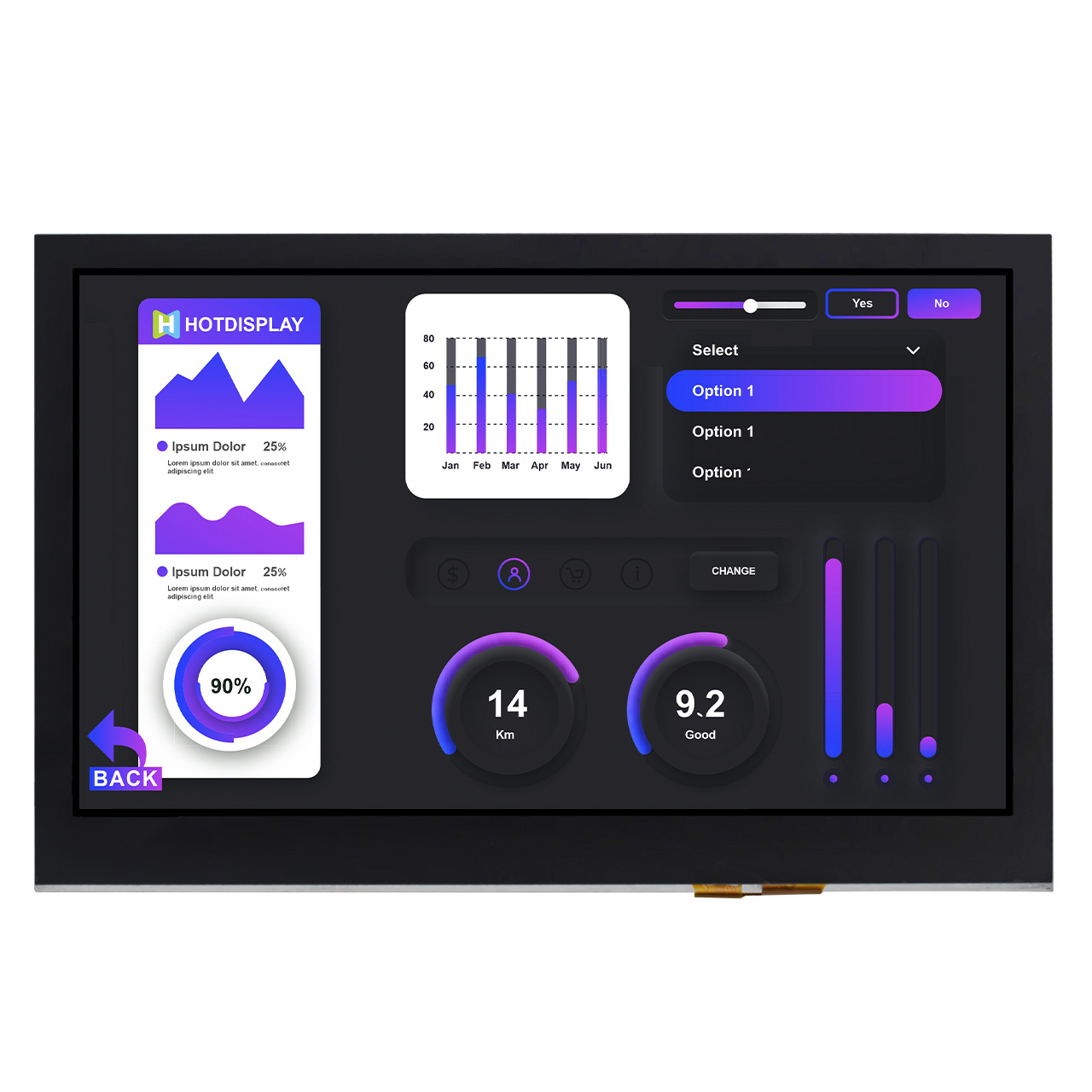 5 Inch Capacitive Touch Screen Display | 480x272 TFT LCD Module NV3041 for Industrial