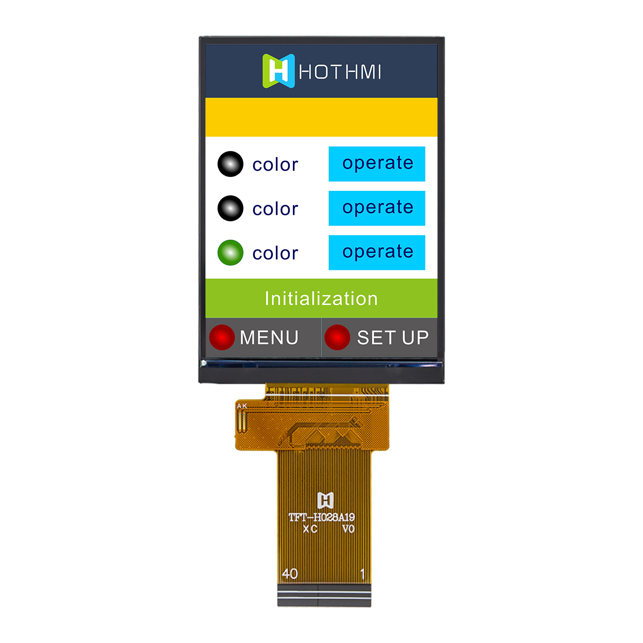 2.8 inch TFT LCD Screen | 480x640 RGB Interface | ST7701S Controller