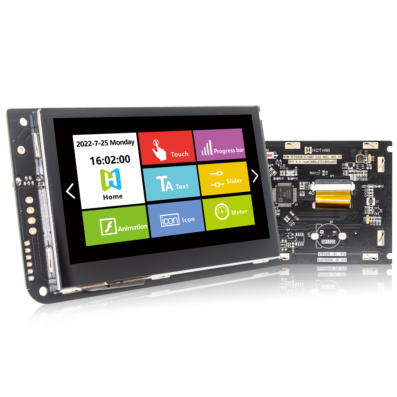 4.3-Inch Smart TFT LCD Display Module With Capacitive Touch Screen For Raspberry Pi