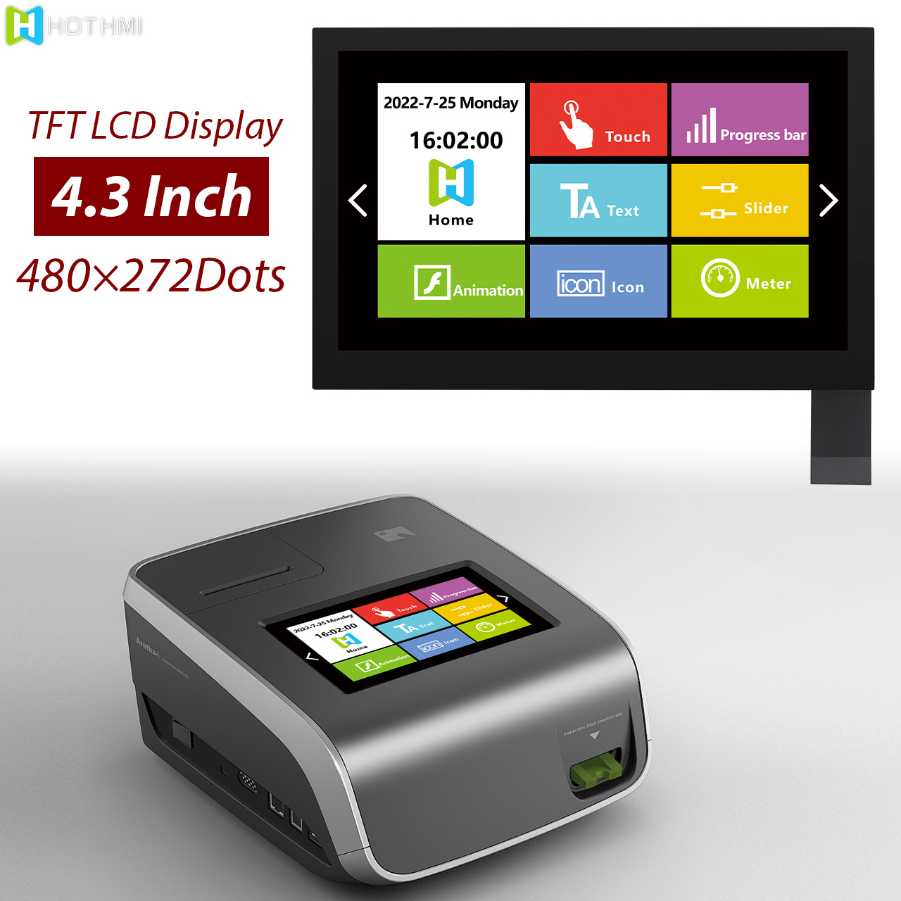 4.3 inch TFT Display | 480x272 MCU Capacitive Touch Screen | NV3041 Controller