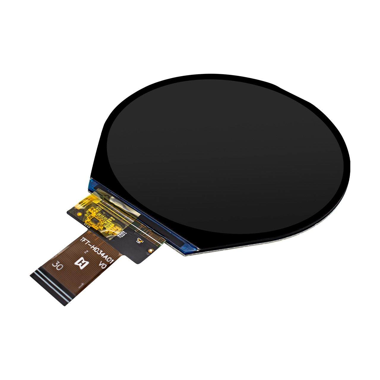 3.4 Inch Round TFT LCD Display With MIPI DSI Interface