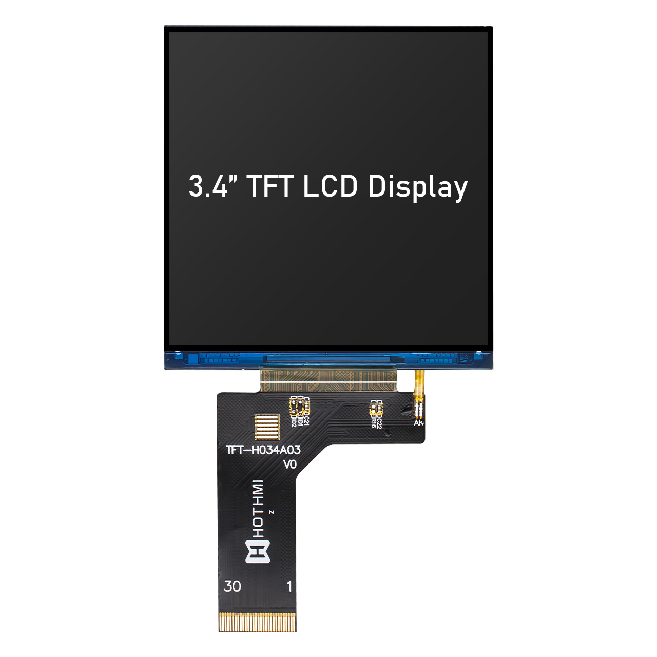 3.4 Inch TFT LCD Module | 480X480 Square Display With NV3049 Controller