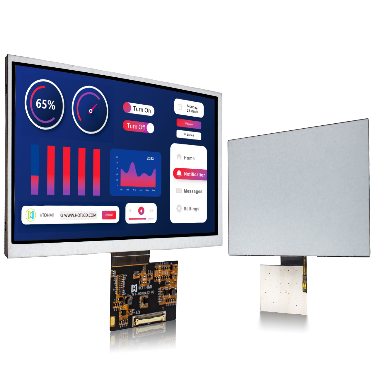 7" TFT LCD Display | 1024x600 IPS High-brightness