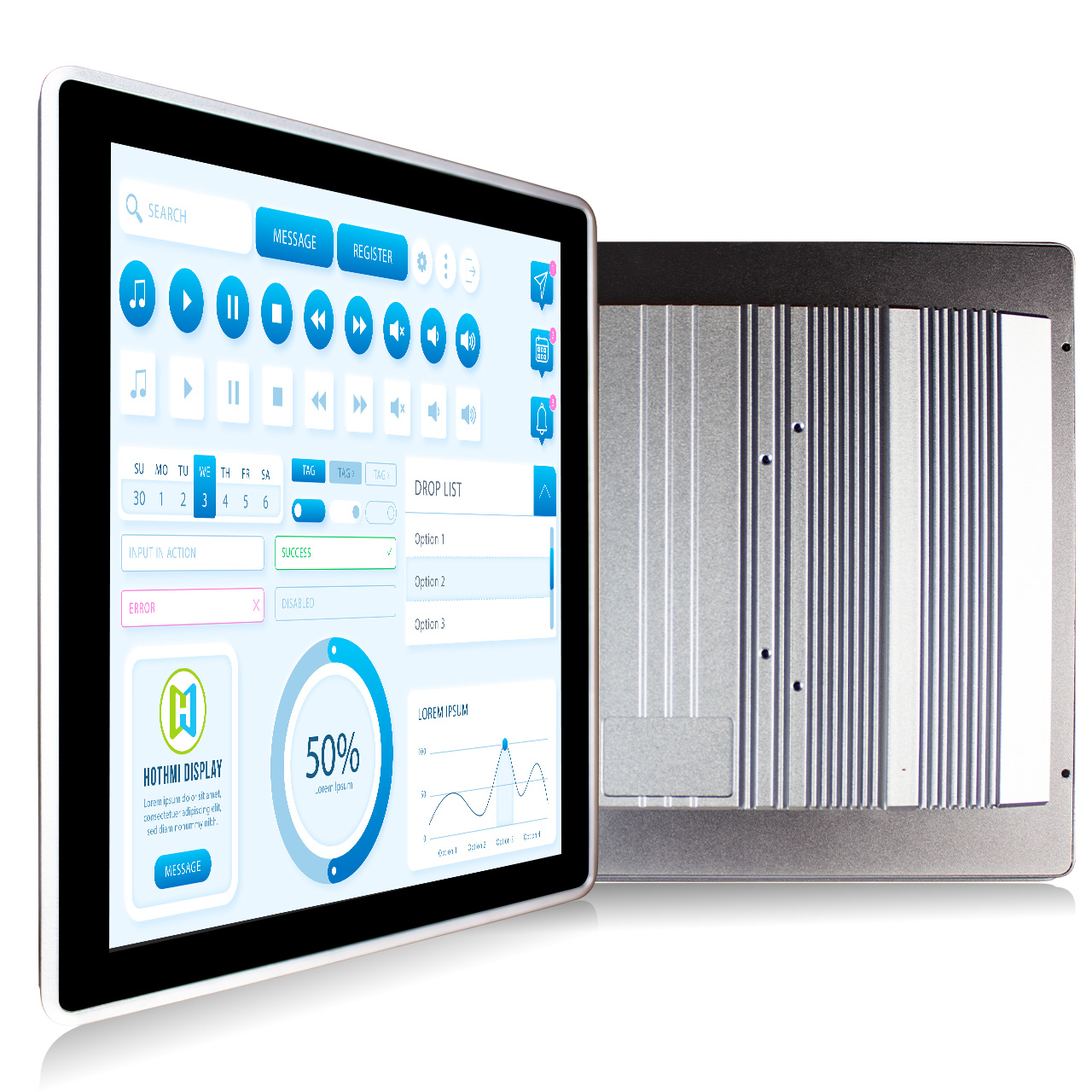15 Inch LCD Display with Capacitive Touch Screen | 1024x768 Resolution | Optical Bonding