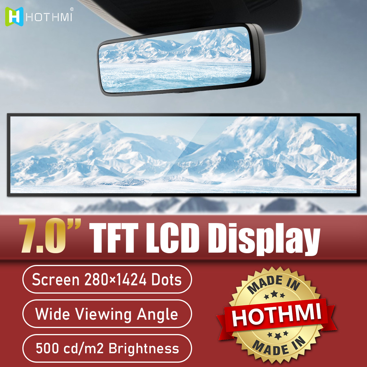 7 Inch Smart TFT LCD Display With 280x1424 Resolution