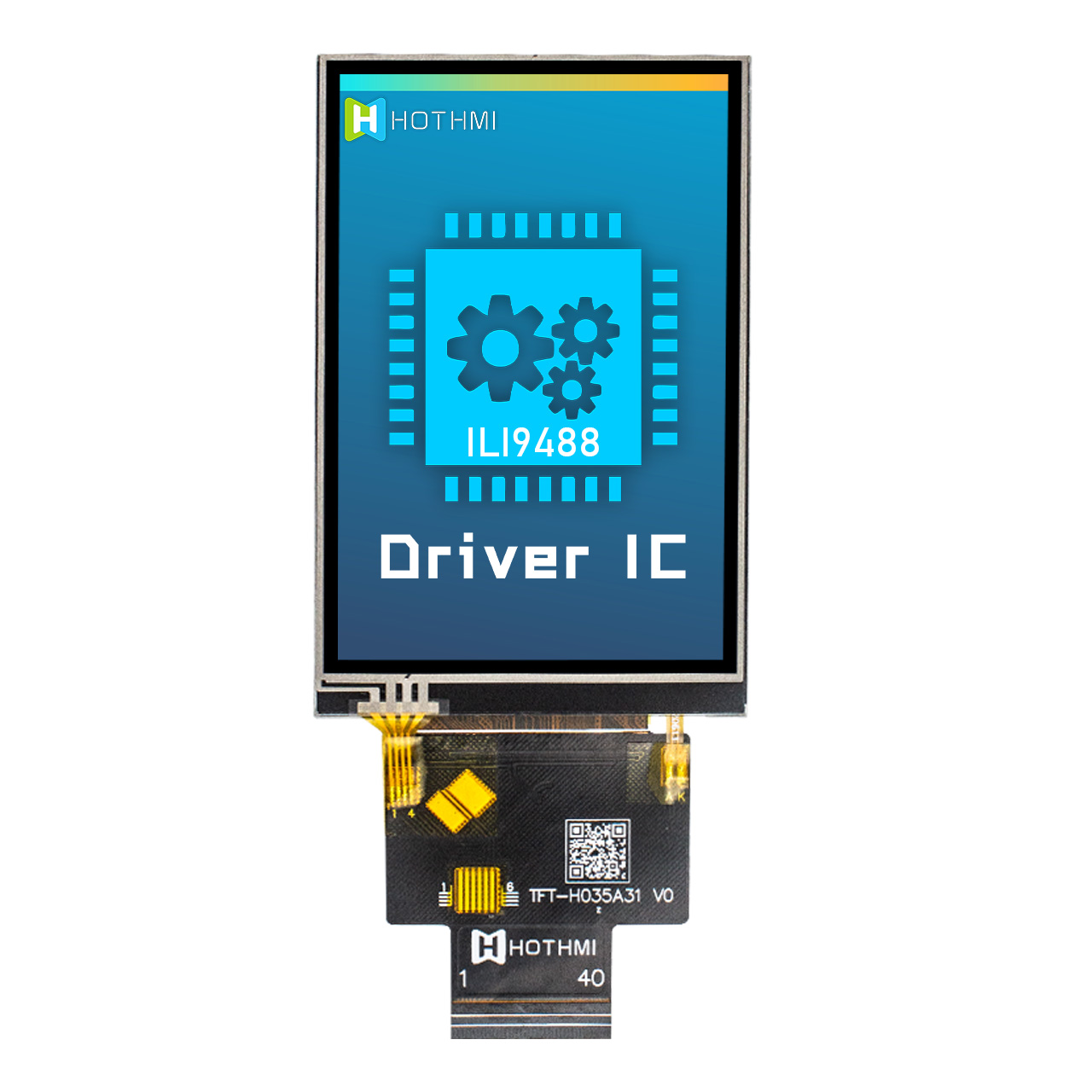 3.5 Inch TFT LCD Display with resistive touchscreen | ILI9488 Controller