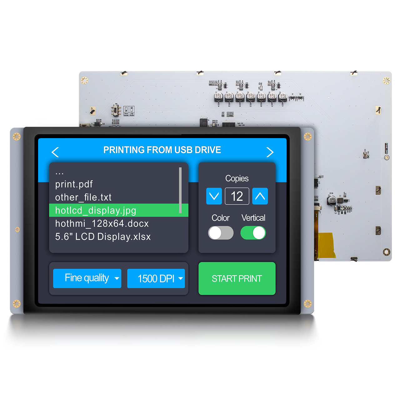 10.1 Inch TFT Smart LCD Display | 1280x800 Capacitive Touchscreen with Optical Bonding