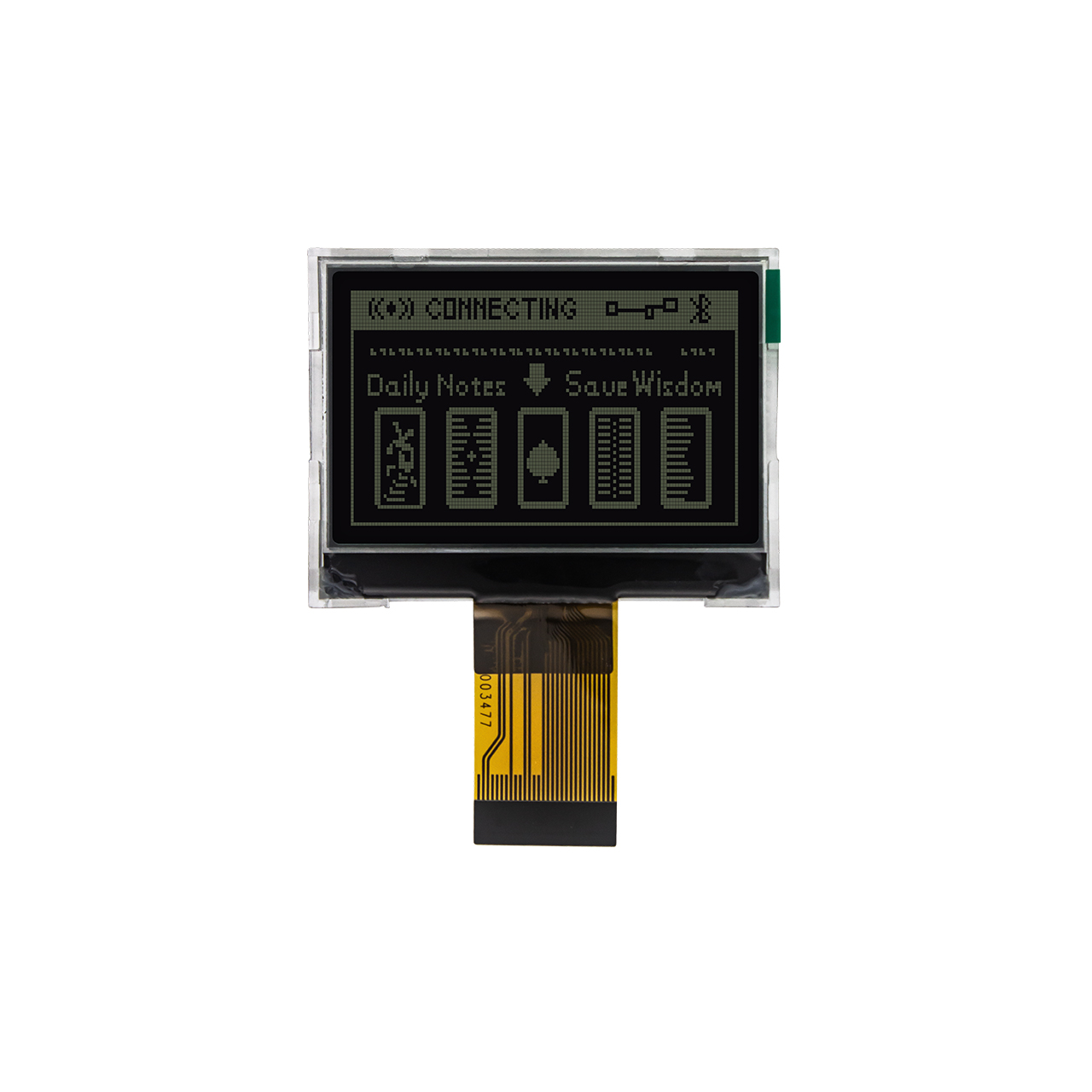 2.0-inch 128x64COG LCD |DFSTN- Black background white LCD | Arduino