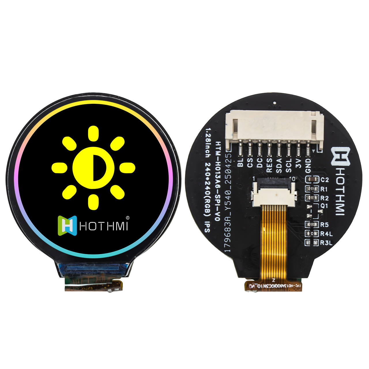 1.28 Inch Round IPS TFT LCD Display Module | 240x240 Resolution