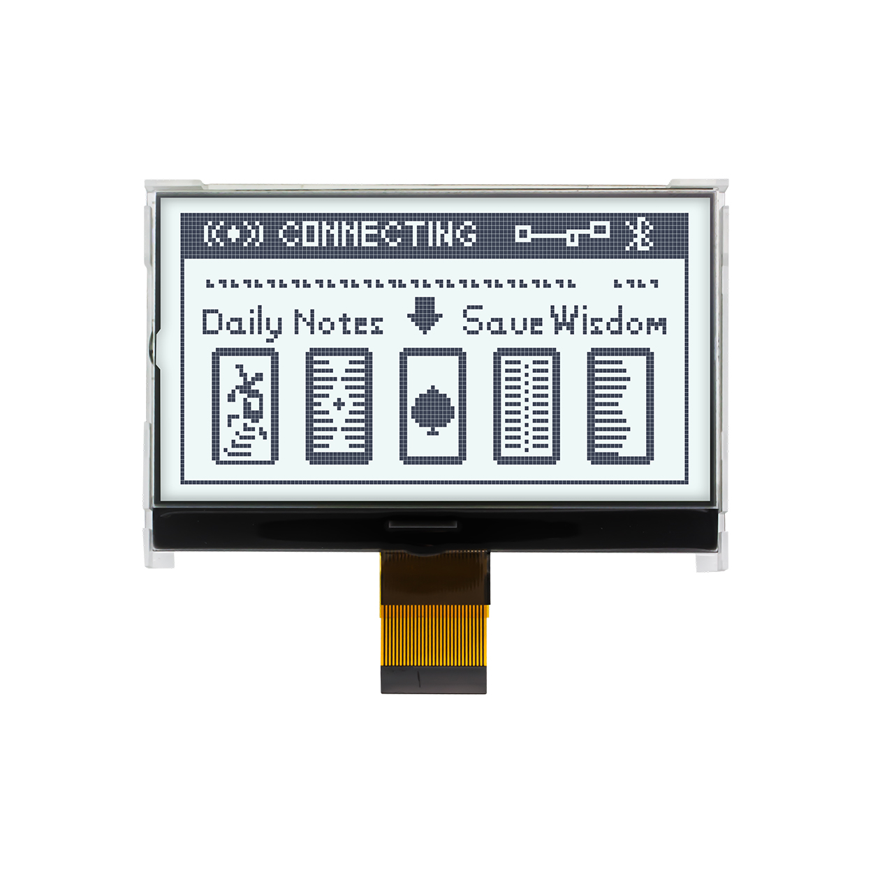 3.1 inch 128x64 white background gray text graphic COG LCD | FSTN+ display 3.3V