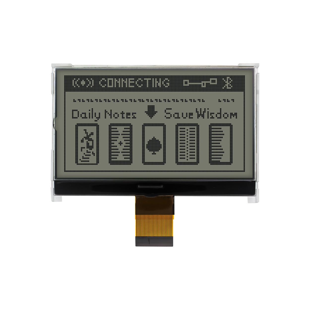 3.1 inch 128x64 white background gray text graphic COG LCD | FSTN+ display 3.3V