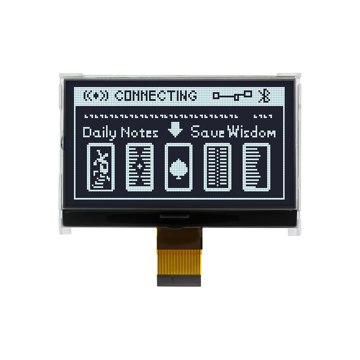 3.1 inch 128x64 black background white text graphic COG LCD | DFSTN-LCD display | 3.3V | Arduino