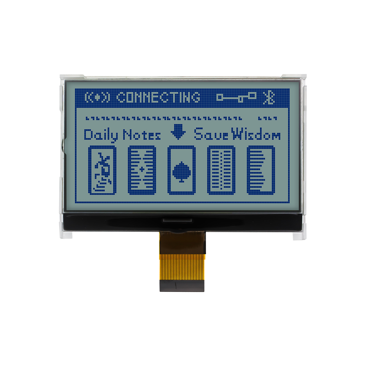 3.1 inch 128x64 COG LCD | STN+ gray background blue text LCD display | 3.3V | Arduino