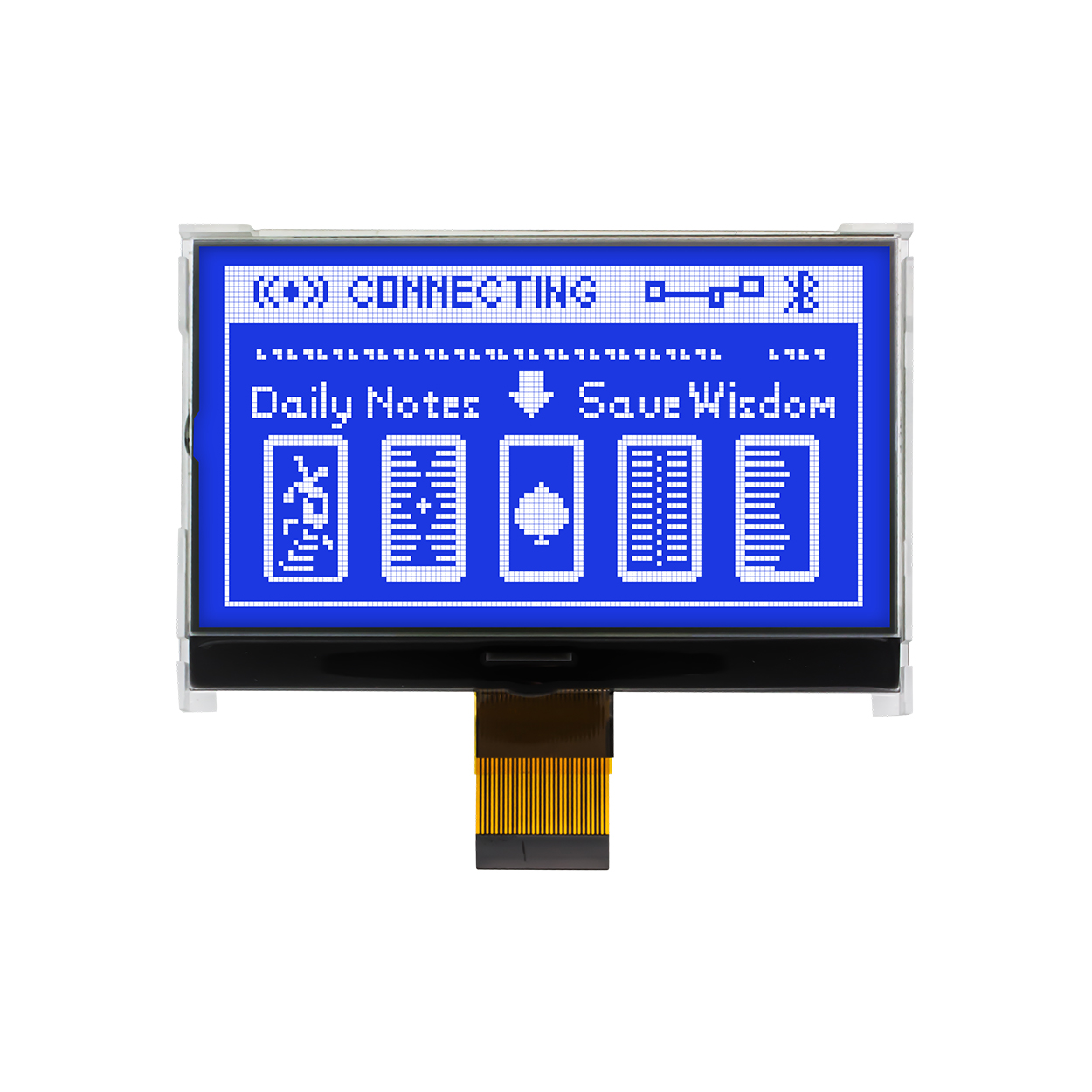 3.1 inch 128x64 COG LCD | STN-Transmissive blue background white text LCD | 3.3V | Arduino