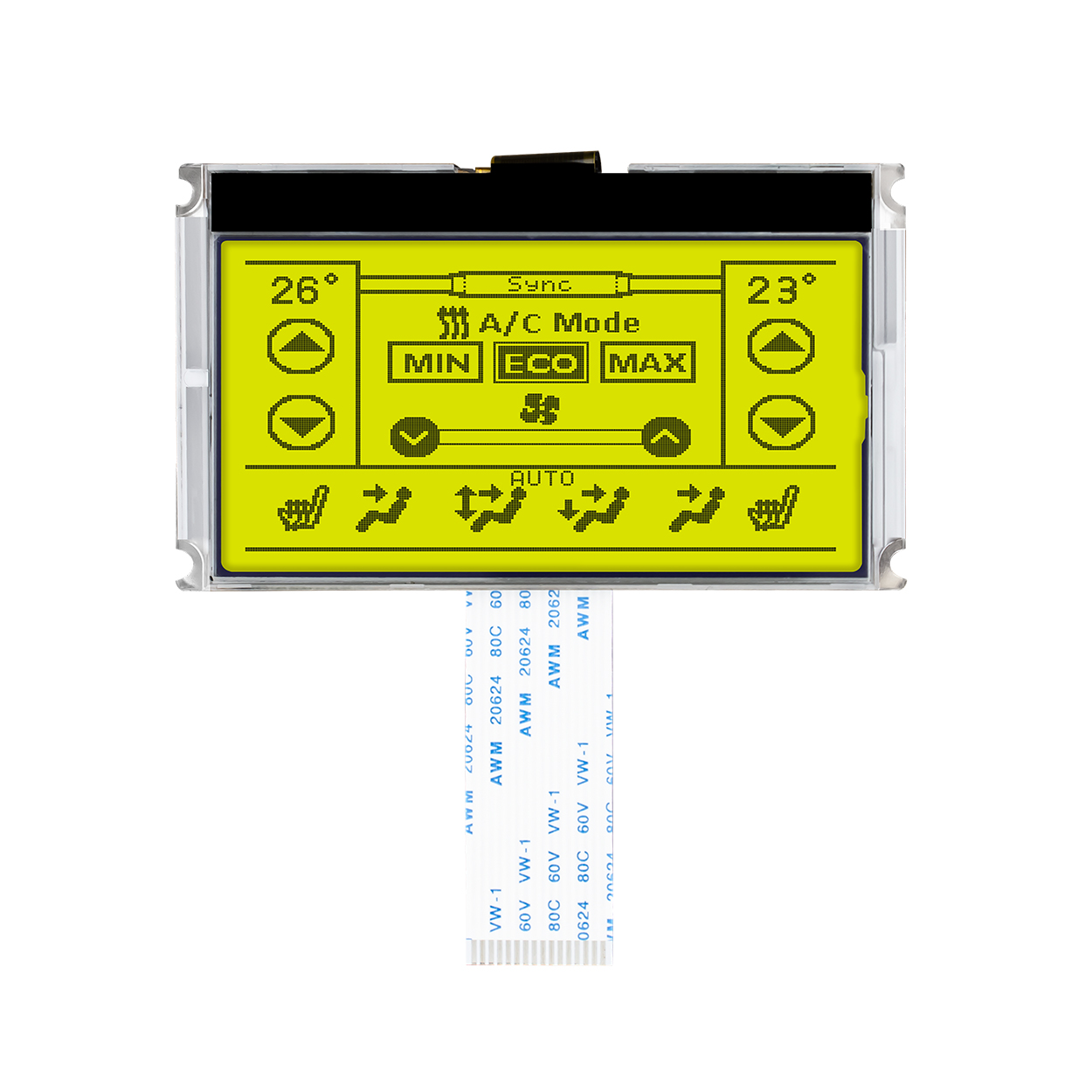 Graphic LCD Module | STN+ | 3.2" 240X120 Yellow-Green Backlight | UC1608 | MCU | Arduino | 3.3V