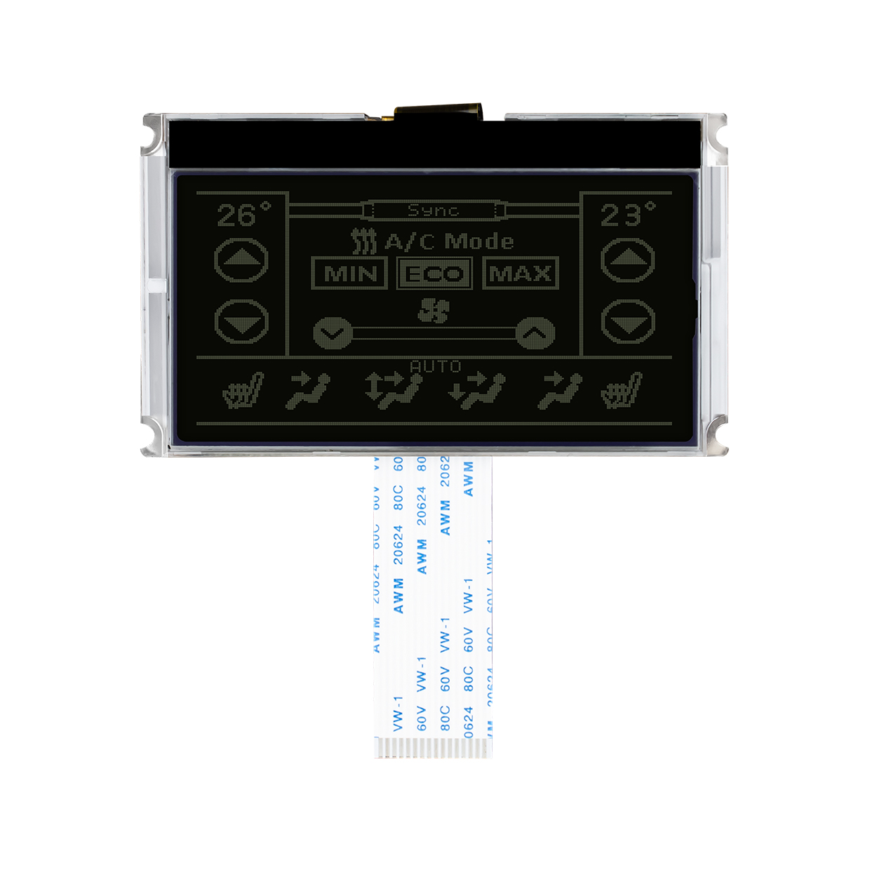 Graphic LCD Module | DFSTN- | 3.2" 240X120 White on Black | UC1608 | MCU | Arduino | 3.3V
