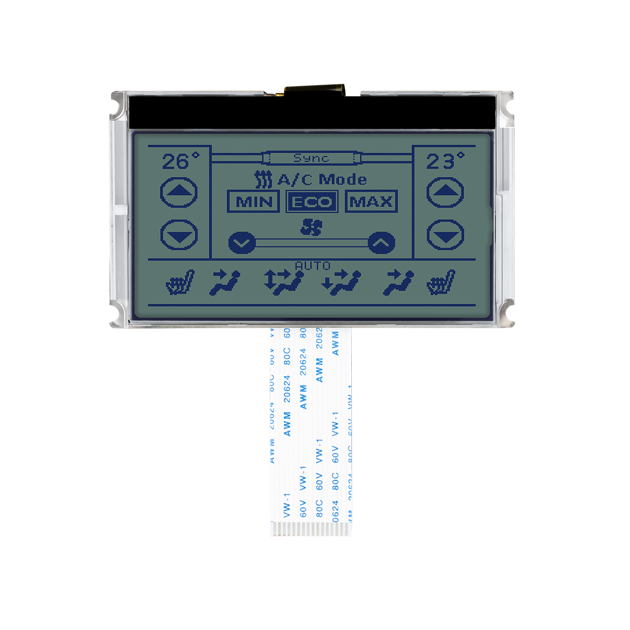 Graphic LCD Module | STN+ | 3.2" 240X120 Blue on Gray | UC1608 | MCU | Arduino | 3.3V