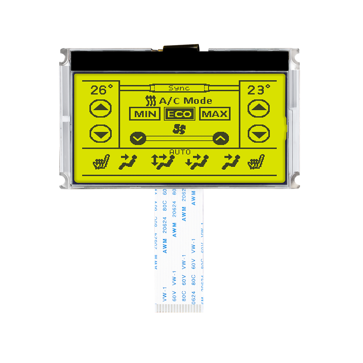 Graphic LCD Module | STN+ | 3.2" 240X120 Yellow-Green Backlight | UC1608 | MCU | Arduino | 3.3V