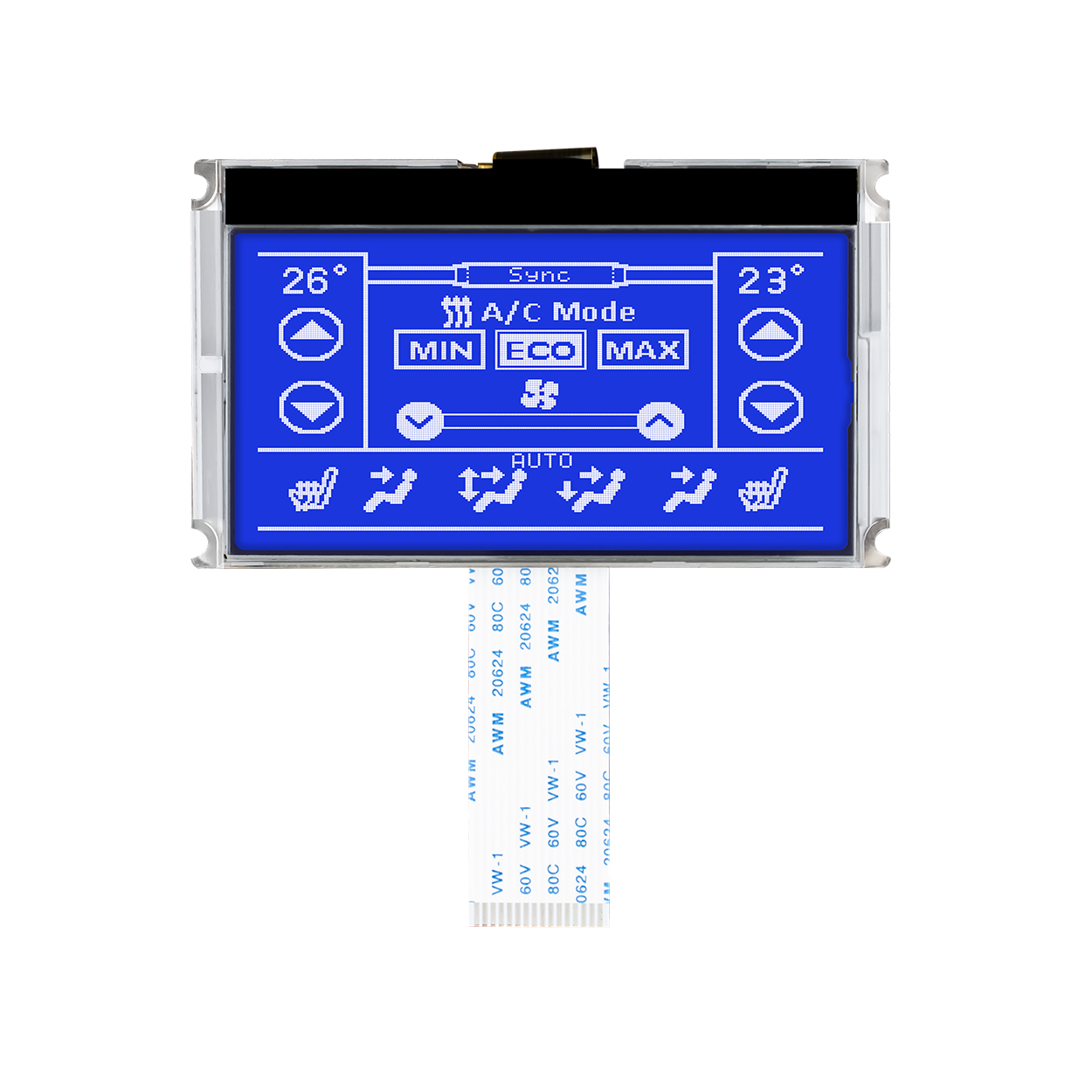 240x120 Graphic LCD Module | STN-Blue With White Backlight UC1608