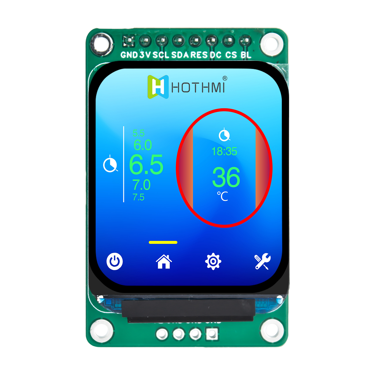 1.7 Inch 240x280 TFT LCD Module with ST7789 for Arduino