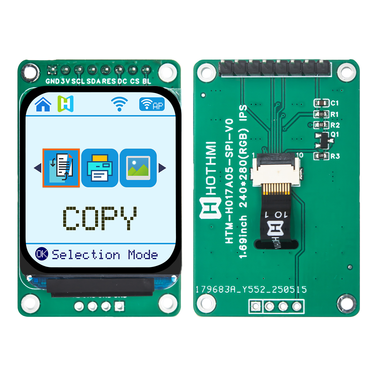 1.7 Inch 240x280 TFT LCD Module with ST7789 for Arduino