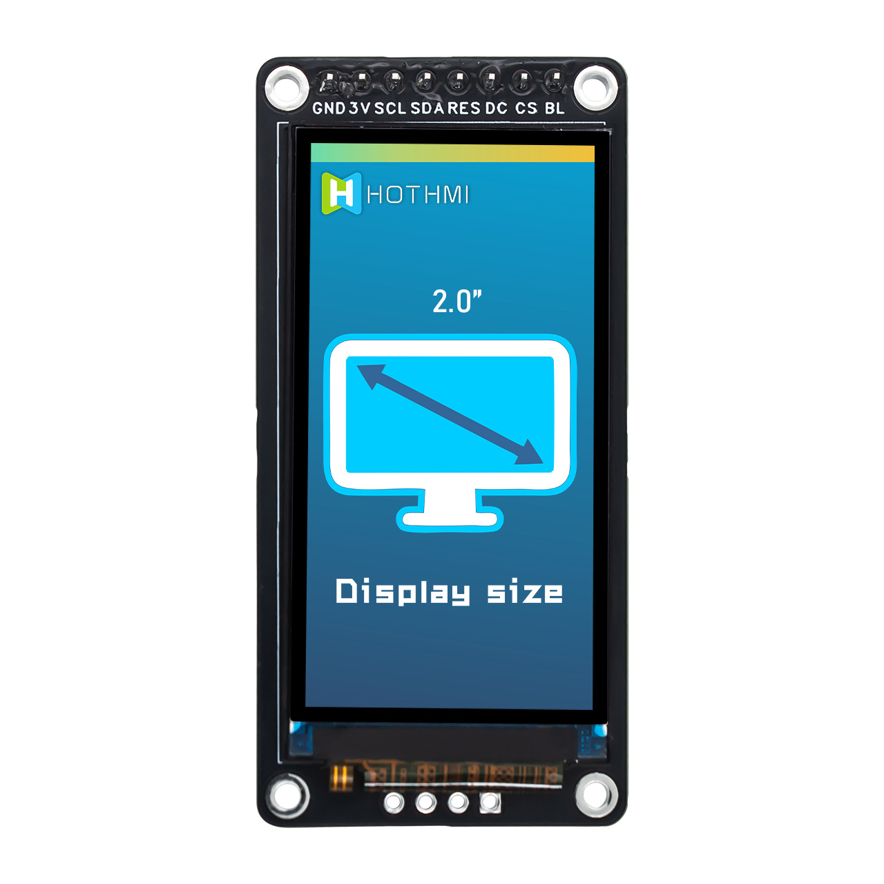 2.0 Inch IPS TFT LCD Display Module with ST7789 for Arduino