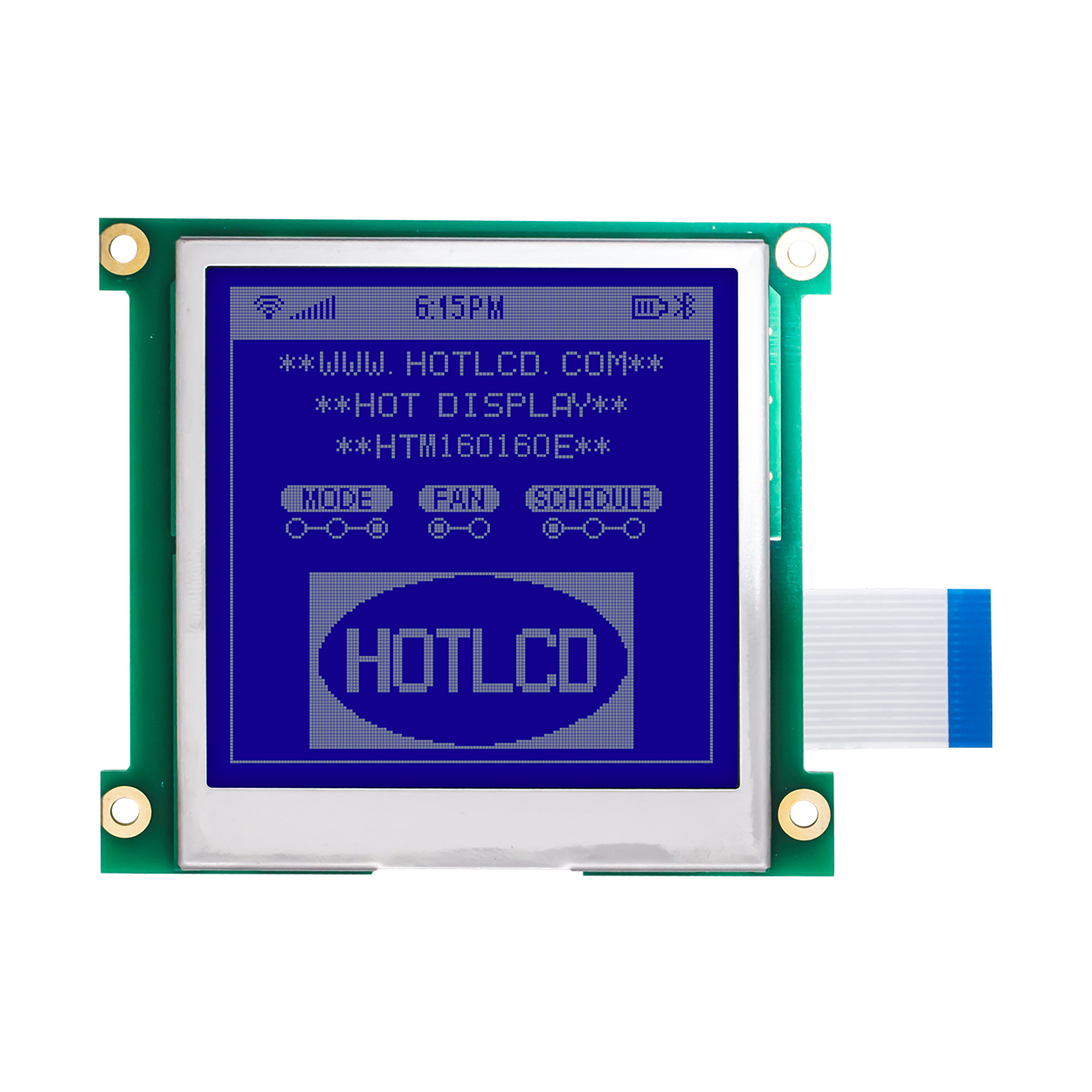 Graphic LCD Module | STN- | 3.3" 160X160 White on Blue | UC1698 | MCU | Arduino | 3.3V