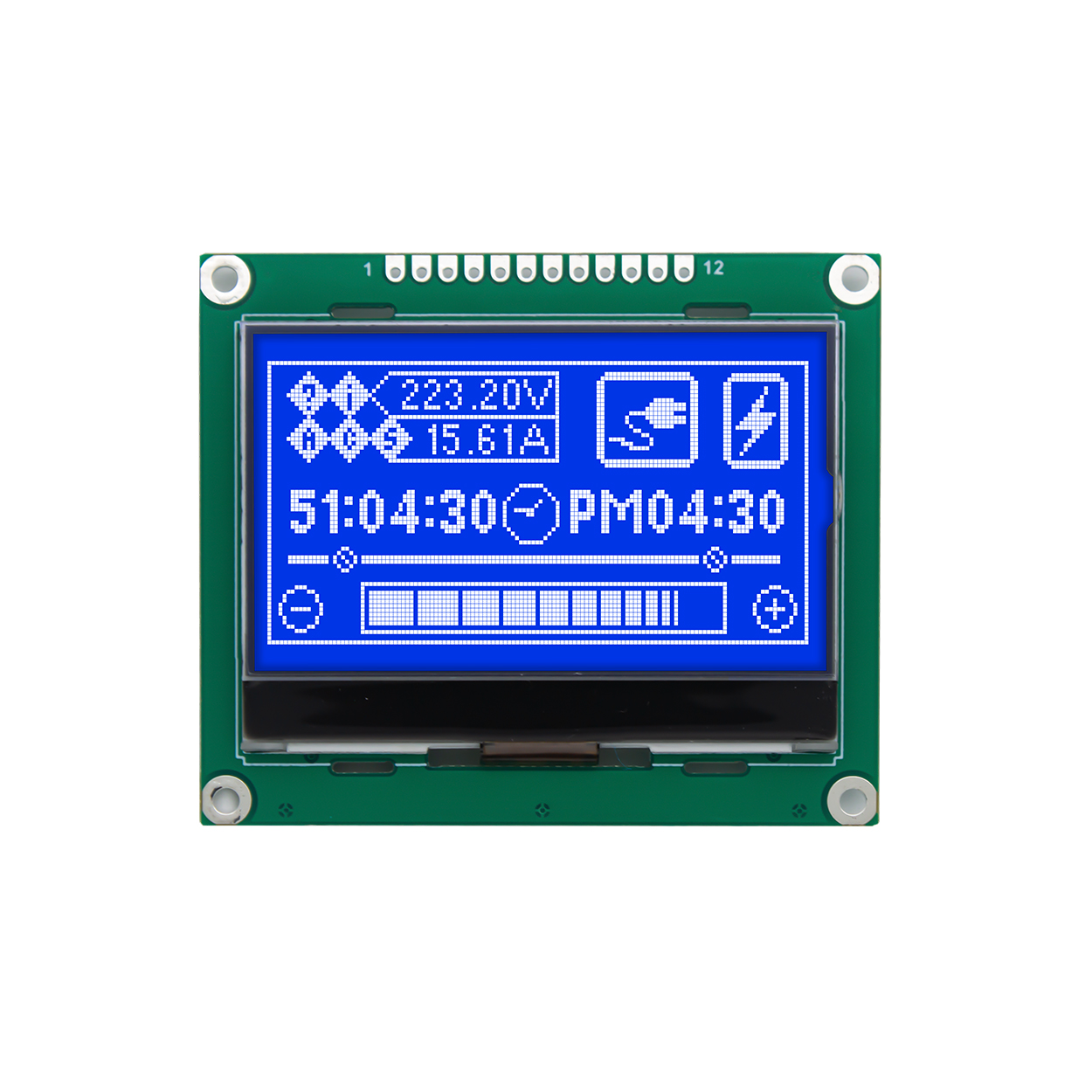 Graphic LCD Module |2.4" 132x64 STN-| White Display on Blue | ST7567 | SPI | Arduino | 3.3V