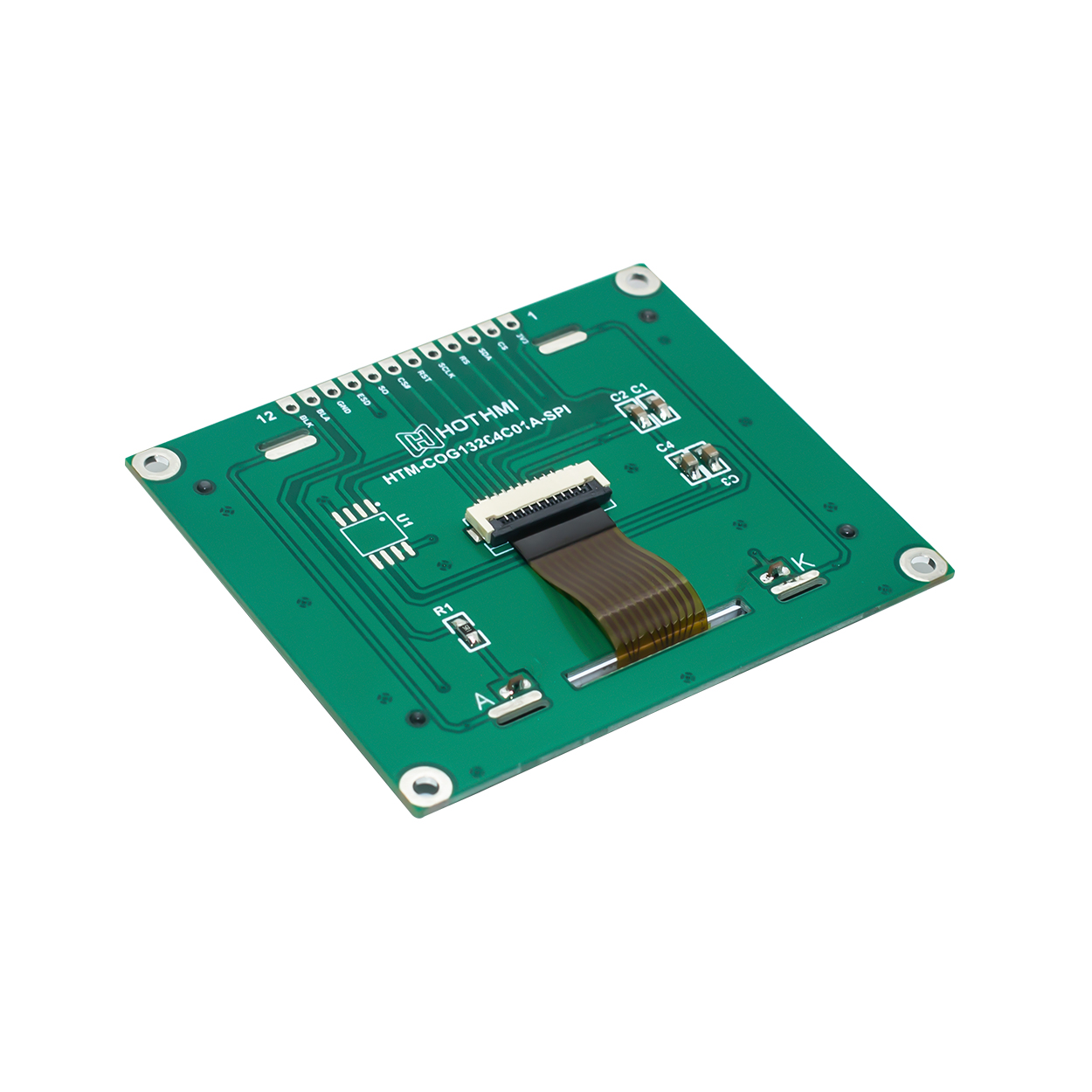 Graphic LCD Module |2.4" 132x64 STN Display+ | Yellow-Green Backlight | ST7567 | SPI | Arduino | 3.3V