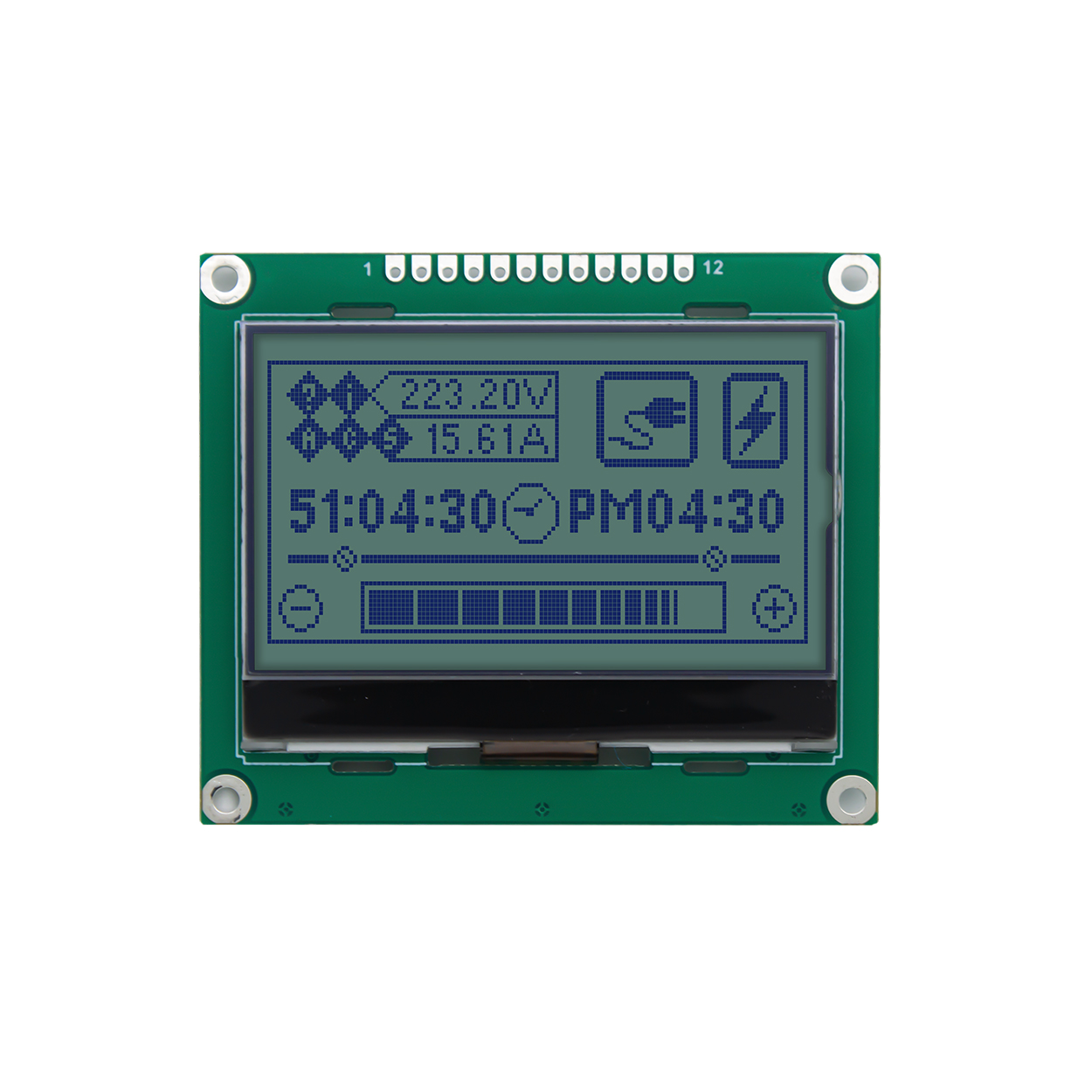 Graphic LCD Module | STN+ | 2.4" 132x64 Display Blue on Gray | ST7567 | SPI | Arduino | 3.3V