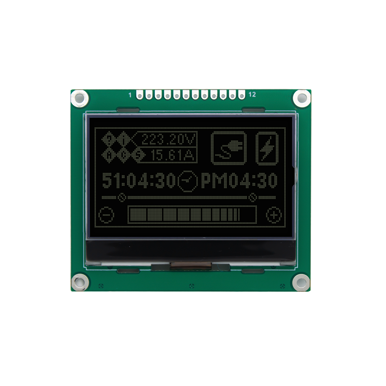 Graphic LCD Module | DFSTN-| 2.4" 132x64 Display White on Black | ST7567 | SPI | Arduino | 3.3V