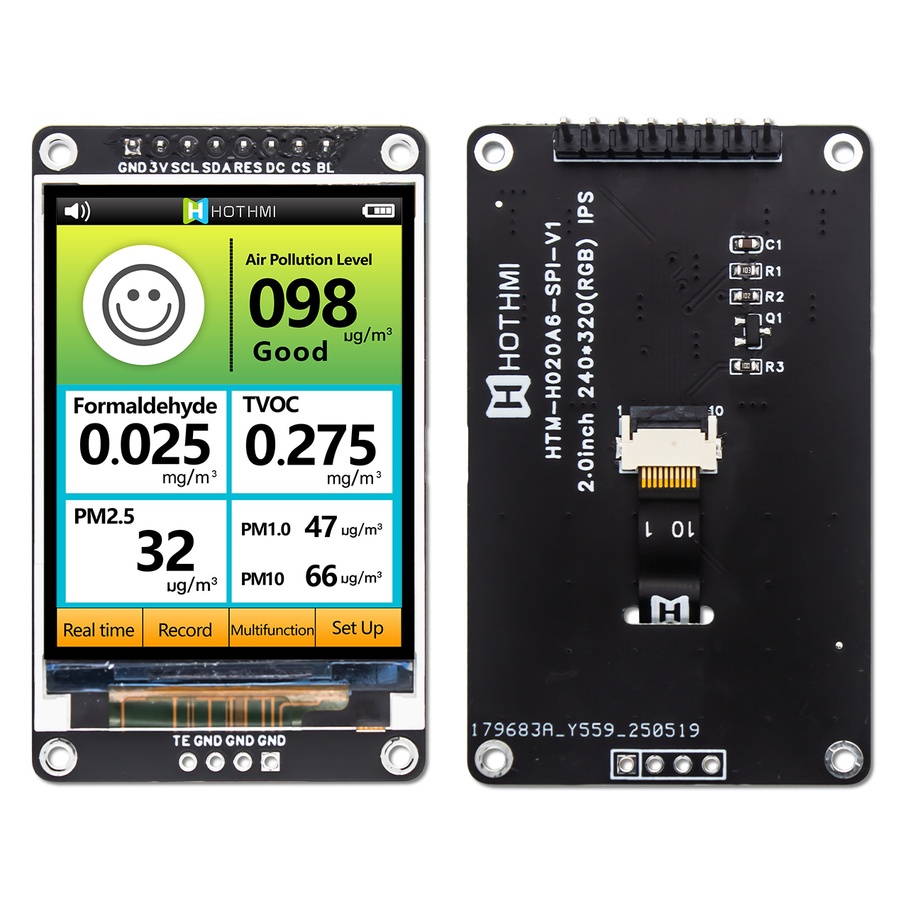 2.0" TFT LCD Display Module 240x320FDH with ST7789 Driver