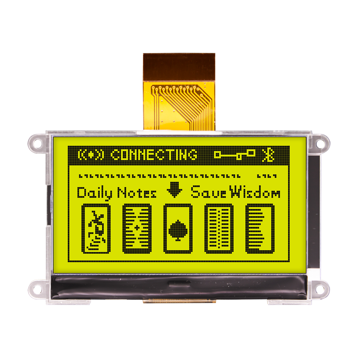 2.8-inch 128x64 yellow-green COG graphic LCD-STN(+) Graphic COG-ST7565R-Arduino