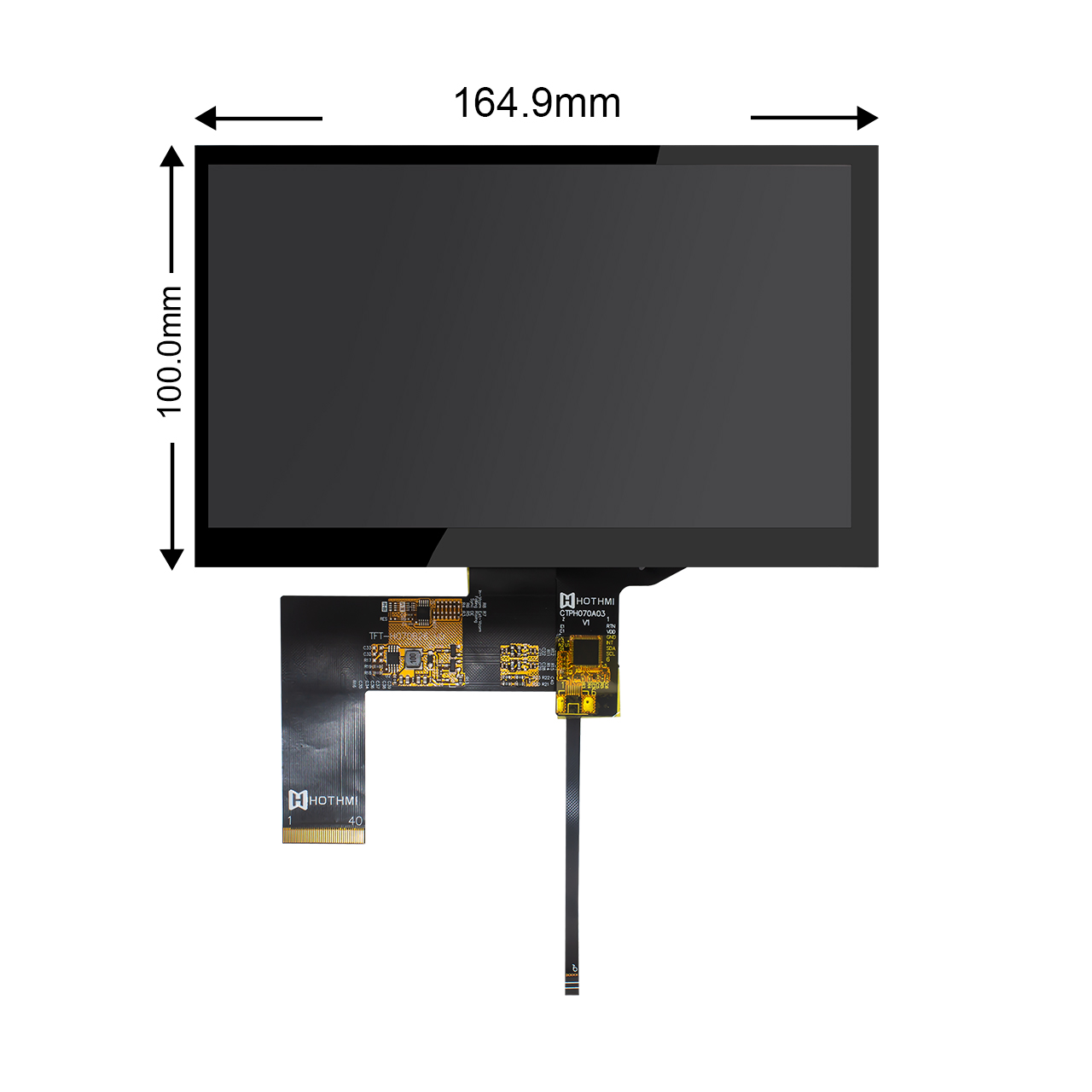 7.0 Inch TFT LCD Display | 1024x600 Capacitive Touch | RGB High Brightness