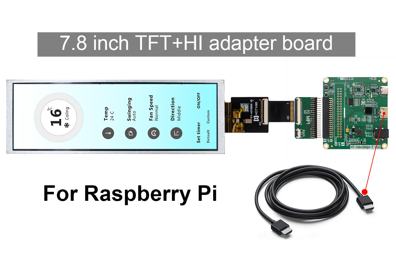 7.8-inch Sunlight Readable TFT LCD Display with Capacitive Touch Screen | MIPI DSI Interface