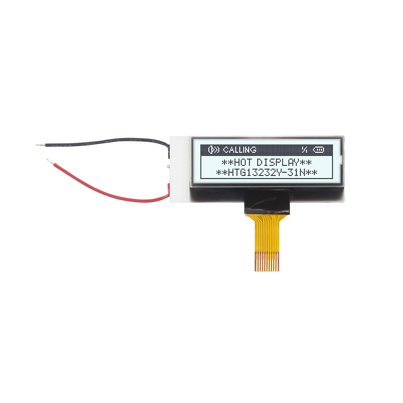 1.3" 132X32 Graphic COG LCD Module | SPI Interface | FSTN+ | Gray Text on White Background | 3.3v | ST7567 | Arduino