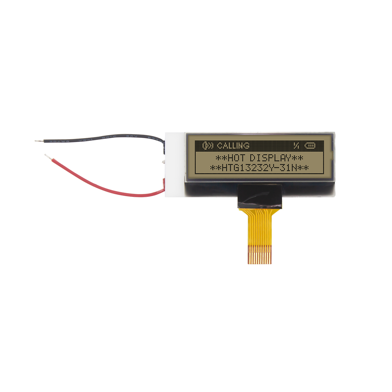 1.3" 132X32 Graphic COG LCD Module | SPI Interface | FSTN+ | Gray Text on White Background | 3.3v | ST7567 | Arduino