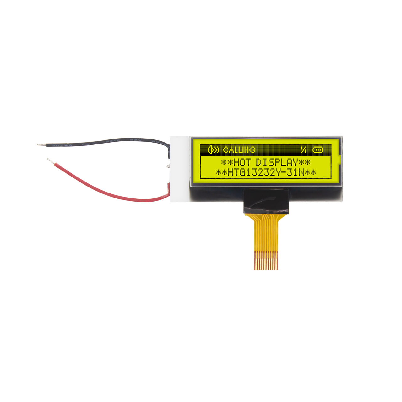 1.3" 132X32 Graphic COG LCD Module | SPI Interface | STN+ | Yellow-Green Backlight | 3.3v | ST7567 | Arduino