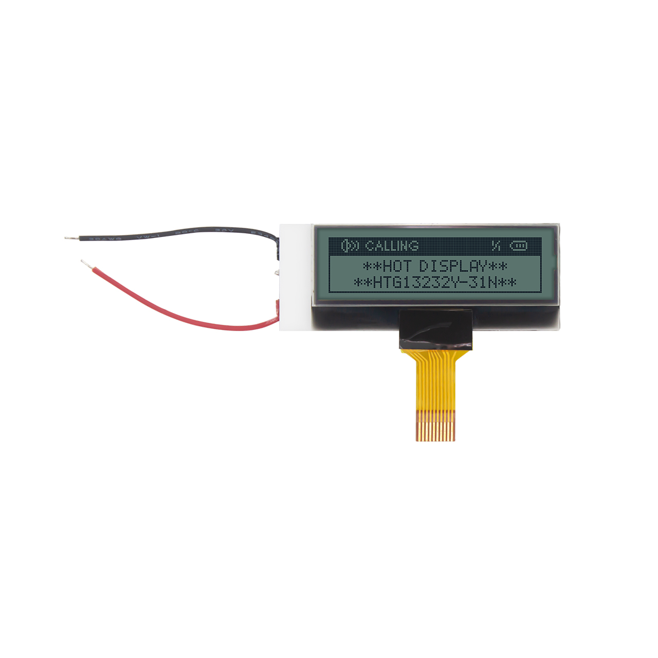 1.3" 132X32 Graphic COG LCD | STN + Gray | Yellow-Green Backlight | SPI | ST7567 | Arduino