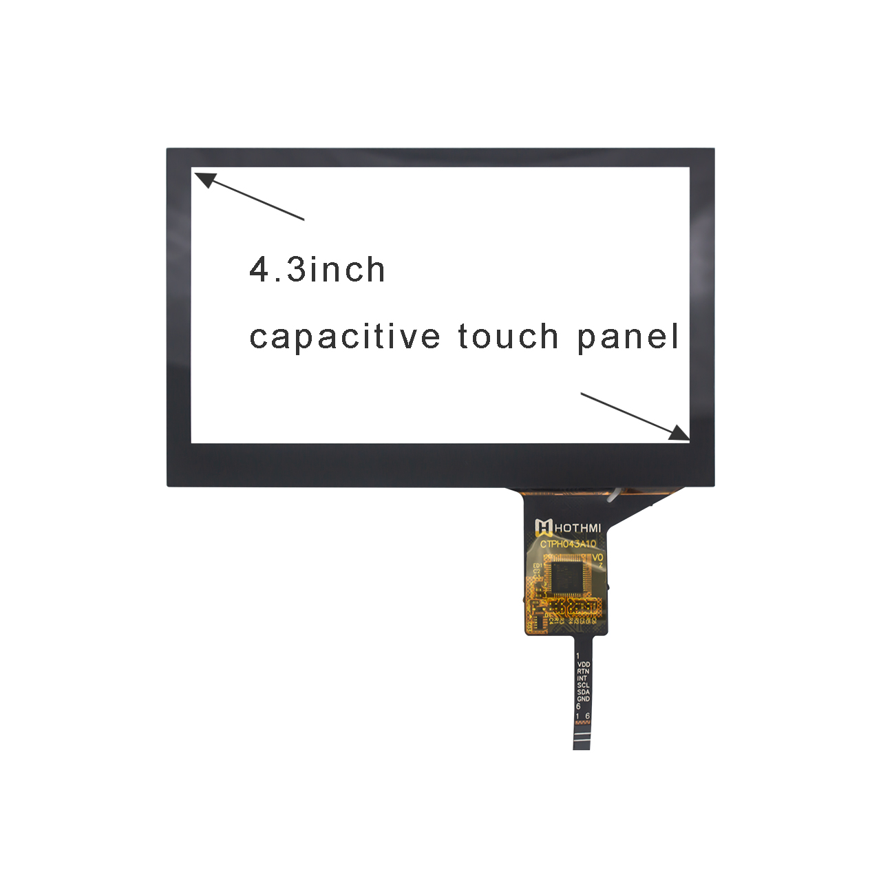 4.3 Inch Capacitive Touch Panel With GT911 - I2C Interface CTP