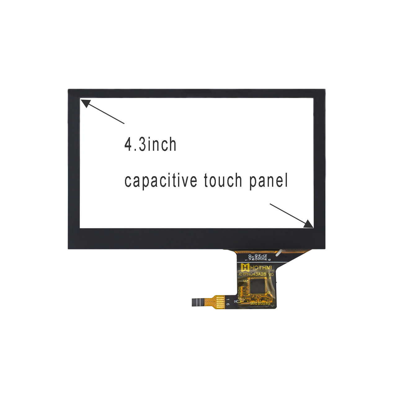 4.3 Inch Capacitive Touchscreen With GT911 Controller I2C Interface