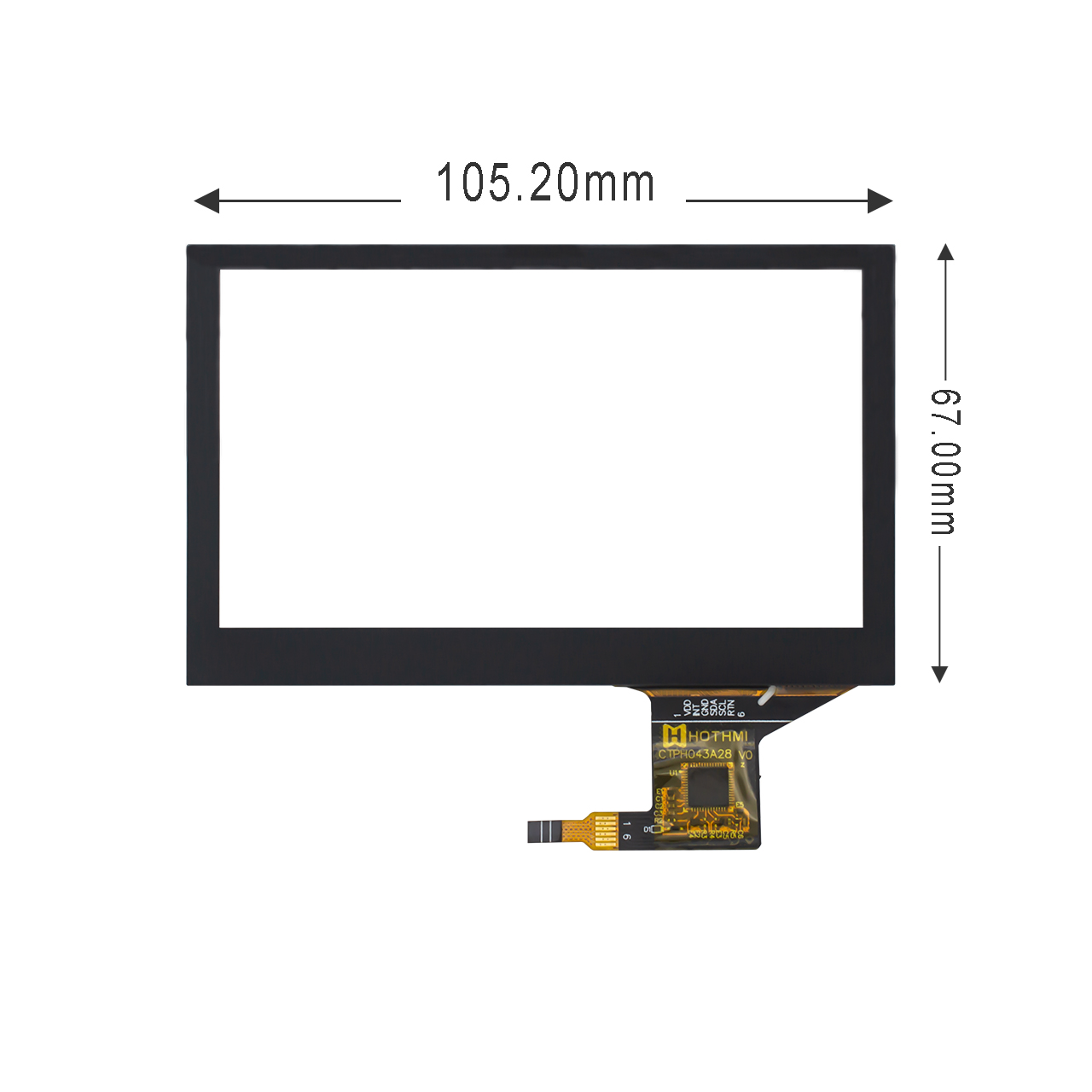 4.3 Inch Capacitive Touchscreen With GT911 Controller I2C Interface